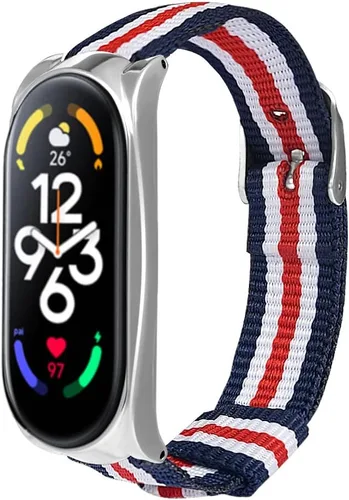 Vista 11 de Pulsera compatible con Xiaomi Mi Band 7, correa de repuesto de lona deportiva, ajustable, duradera, suave, ligera, compatible con Xiaomi Mi Band 7