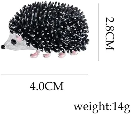 Vista 3 de Broche de erizo para mujer, lindo animal, adecuado para novias de boda