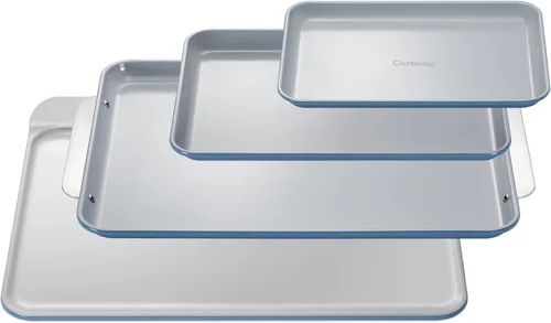 Vista 25 de Caraway Bandeja de cerámica antiadherente para hornear, revestimiento de cerámica naturalmente resbaladizo, no tóxico, libre de PTFE ni PFOA