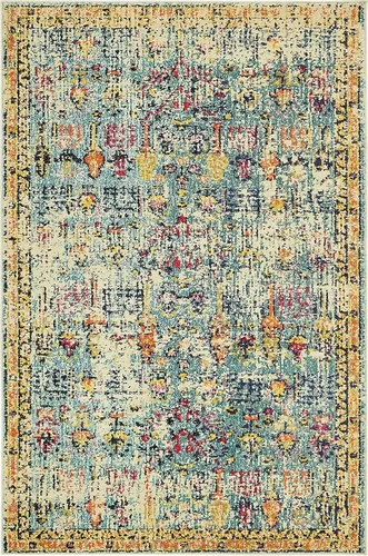 Vista 18 de Unique Loom Colección Monterey - Alfombra de área Adobe (2' x 3' 1" Rectángulo Azul/Beige)