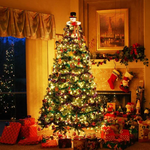 Vista 6 de TOYMYTOY Decoración para árbol de Navidad, muñeco de nieve para invierno, fiesta del país de las maravillas, Acción de Gracias, Año Nuevo
