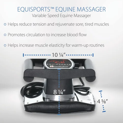 Vista 9 de Core Products Equisports Masajeador de velocidad variable calmante para tejido profundo para caballos y equinos