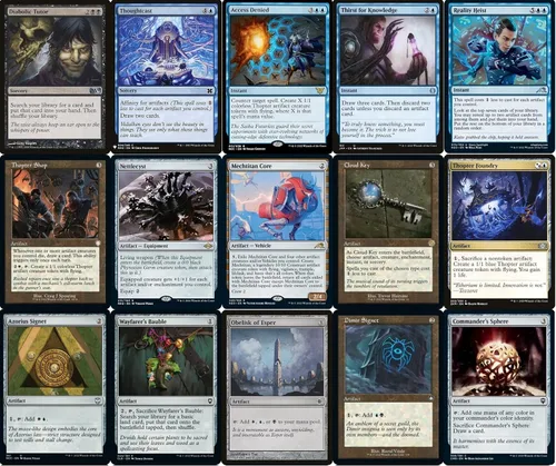 Vista 5 de Elite Commander Urza Artifacts Deck – Esper – Azul Negro Blanco – EDH – Urza, Artificio Jefe – 100 cartas – Magic The Gathering Deck – Muy fuerte