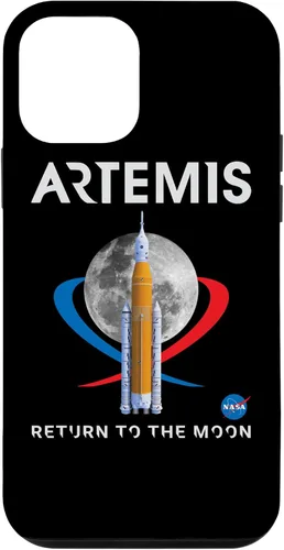 Vista 15 de Funda con logotipo para iPhone 15 Pro NASA Artemis Mission SLS Moon Insignia