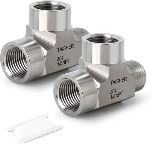 Vista 18 de TAISHER 1 pieza de forja de accesorios de tubería de acero inoxidable 304, 1/2 "NPT macho x 1/2 "NPT hembra x 1/2" NPT accesorios de tubería macho