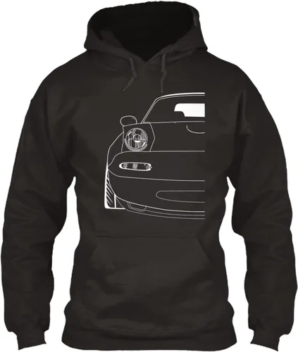 Vista 3 de Sigma Fores Miata MX-5 NA White Outline Unisex T-Shirt Hoodie