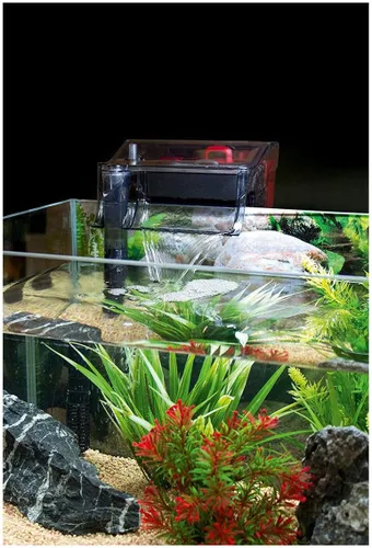 Vista 3 de Fluval C2 Power Filter, filtro de tanque de peces para acuarios de hasta 30 galones.