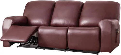 Vista 20 de Funda para sofá reclinable de 2/3 plazas, de piel sintética, impermeable, con bolsillo lateral, funda para sillón de masaje, protector de muebles