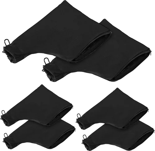 Vista 8 de Bolsa de recolección de polvo negra para sierra ingletadora modelo 255 con cremallera y soporte ajustable con cable, bolsas colectoras de polvo