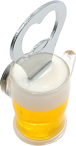 Vista 4 de Abrebotellas con forma de taza de cerveza, práctico abridor de vino de acero inoxidable, accesorios de cocina (forma de taza de cerveza)