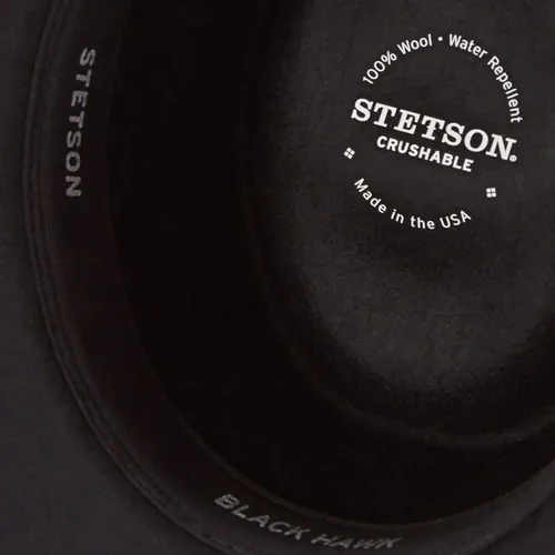 Vista 6 de Stetson Black Hawk - Sombrero de vaquero de lana aplastable para exteriores