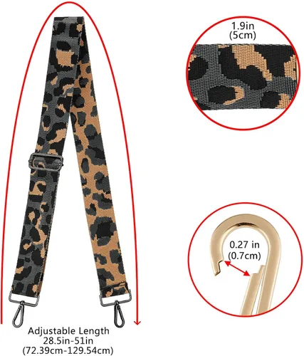 Vista 103 de ZOOEASS Hebillas de níquel Correa ancha para el hombro ajustable de repuesto para cinturón de pistola, hebilla de guitarra estilo bandolera