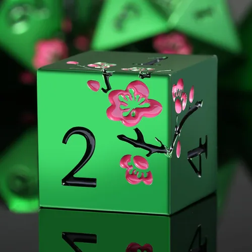 Vista 39 de DNDND - Dados de diseño antiguo, 7 dados de metal de latón con caja de metal para juegos de mesa como Dungeons and Dragons