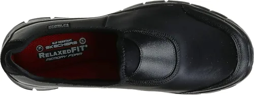 Vista 11 de Skechers Zapatos de seguridad para mujer, Negro