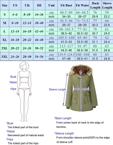 Vista 4 de Grace Karin - Abrigo con capucha para mujer (forro polar, con bolsillos). Chaquetas con bolsillos, parkas, abrigos., L, Verde