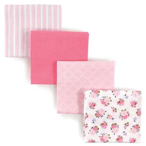 Vista 6 de Luvable Friends Mantas Receptoras Unisex de Franela de Algodón para Bebé, Abc Paquete de 4, Talla Única Abc 4-pack