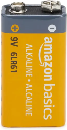 Vista 3 de Amazon Basics - Paquete de 4 baterías alcalinas de 9V, vida útil de 5 años - para detectores de humo/CO, electrónica y audio