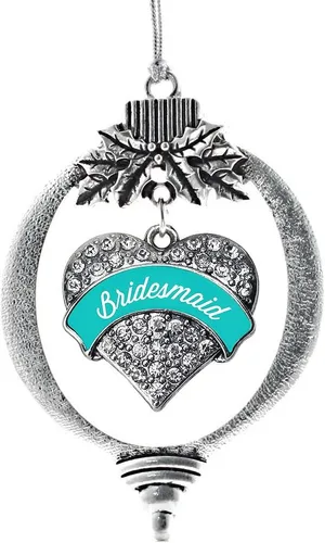 Vista 64 de Inspired Silver - Adorno con dije de hermana gemela - Adornos navideños de plata con circonitas cúbicas