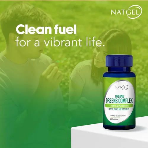 Vista 4 de Organic Greens Complex1350mg Verduras superalimentarias con frutas y verduras 60 Tabletas
