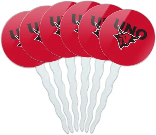 Vista 231 de Abilene Christian - Juego de 6 palillos para cupcakes con logotipo secundario