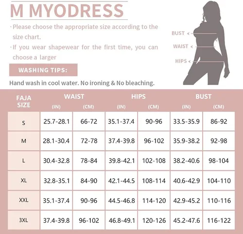Vista 6 de M MYODRESS Fajas Colombianas Reductora y Moldeadora Levanta Cola Fajas de Cuerpo Completo para Mujeres Posparto Control de Abdomina