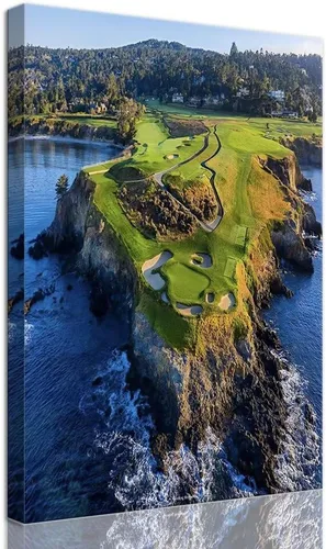Vista 22 de chenchenArt Augusta - Arte de pared para campo de golf nacional Augusta, campo de golf de 12 hoyos, arte de pared para sala de estar, dormitorio