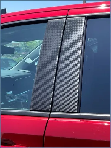 Vista 2 de Poste de pilar de fibra de carbono para Ford F150 Regular Cab 2023 (4 piezas, sin teclado)