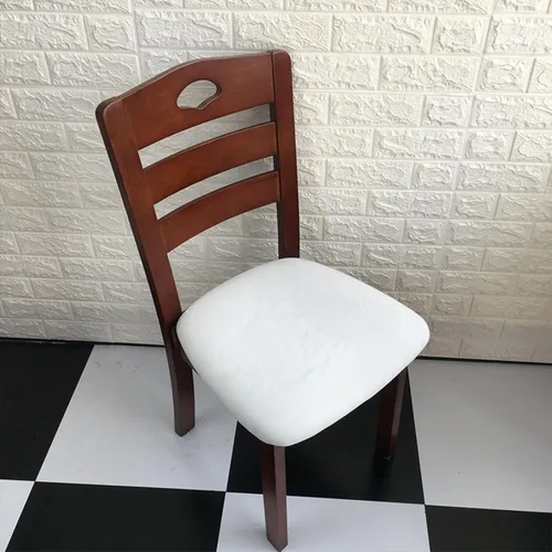 Vista 16 de Juego de 6 fundas de asiento de terciopelo para sillas de comedor, fundas de asiento elásticas para sillas de comedor, fundas de asiento lavables