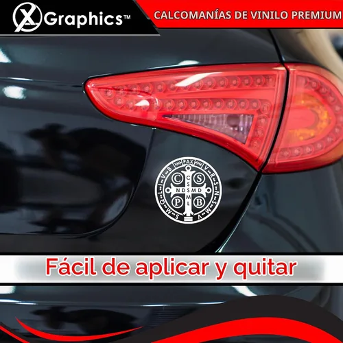 Vista 6 de Calcomanía de vinilo con medallón de San Benito Medalla de San Benito para automóvil, camión, SUV, impermeable (blanco, 5.8 x 5.8 pulgadas)