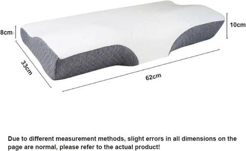 Vista 5 de Almohadas ergonómicas para dormir de lado para adultos, almohada cervical de espuma viscoelástica para dormir, almohada ortopédica de contorno