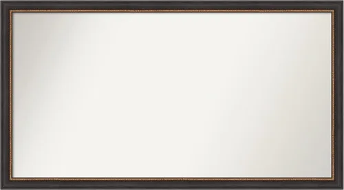 Vista 190 de Amanti Art Espejo de baño negro para sobre el fregadero, 23 x 23 pulgadas, espejo cuadrado negro Ashton, marco de madera tradicional mediano, se