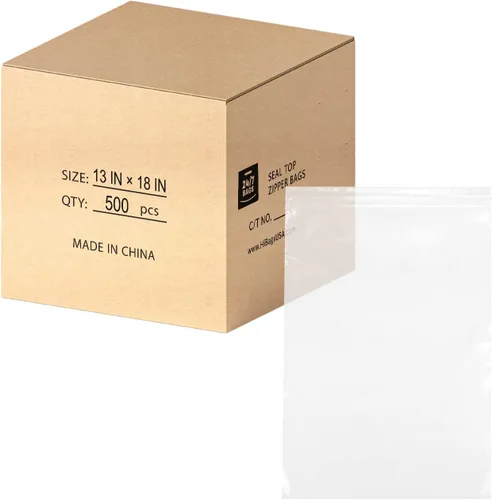 Vista 13 de Bolsas de plástico de polietileno transparentes con cierre de cremallera resellable de 6" x 9" (1000 bolsas) de 2 mil