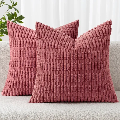 Vista 73 de MIULEE - Paquete de 2 fundas de cojín decorativas de corduroy, modernas y boho, suaves, con rayas, decoración del hogar, sofá, sala de estar, sillón