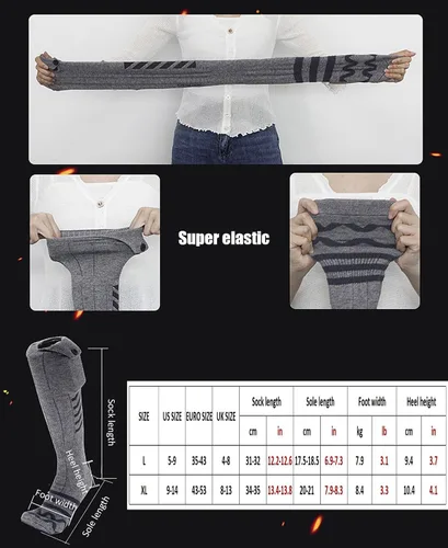 Vista 7 de Heated Socks for Men Women, 5000mAh Rechargeable Battery Heated Socks, Electric Socks Foot Warmer for Hunting Camping Fishing Riding Skiing Outdoor