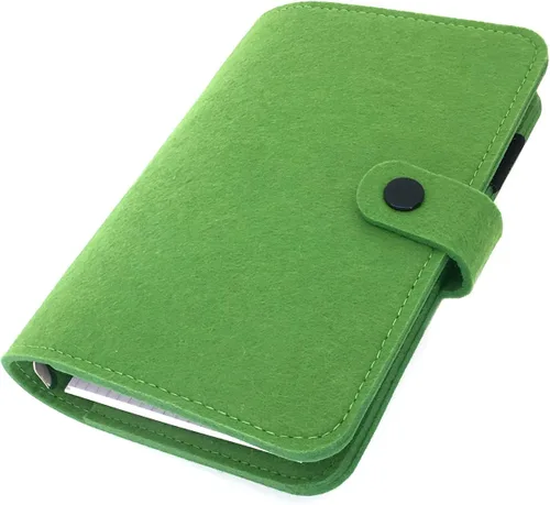 Vista 43 de Carpeta de fieltro A5 con páginas y juego de bolsillos para carpeta, color menta aguamarina