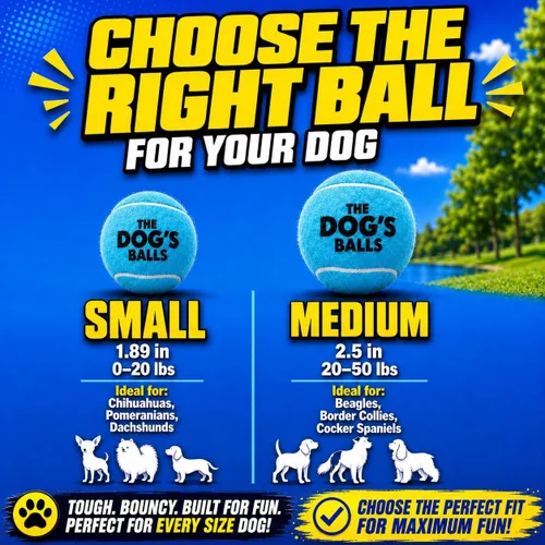 Vista 2 de The Little Dog's Balls - Pelotas de tenis para perros pequeños y cachorros, color azul, paquete de 6, pelotas de fieltro no abrasivas, núcleo