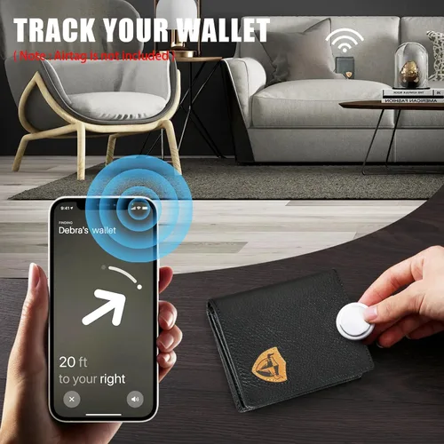 Vista 7 de Handadsume Genuino caballo loco cuero viaje regalo moneda bolsillo tarjeta caso largo organizador cadena Rfid monedero con broche para hombres