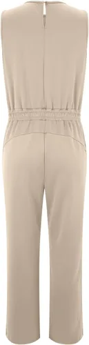 Vista 2 de Nuevos overoles para mujer 2023 The Air Essentials Mono sin mangas de pierna ancha con cinturón con bolsillos, Caqui