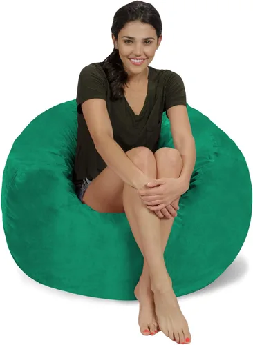 Vista 32 de Chill Sack Bean Bag Funda para silla, 3 pies, microgamuza - Oliva