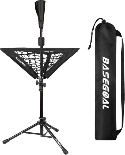 Vista 9 de BaseGoal Baseball Batting Tee with Removable Baseball Caddy for Kids