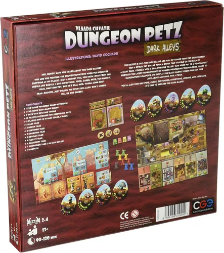 Vista 3 de CGE Czech Games Edition Dungeon Petz: Callejones oscuros, Negro