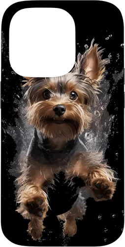 Vista 17 de Funda submarina para iPhone 16 Yorkshire Terrier buceo para perros