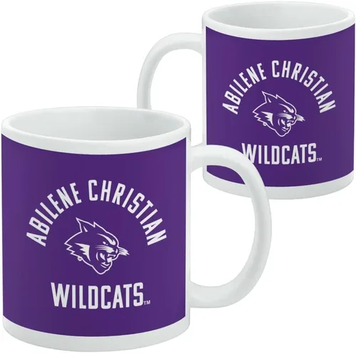 Vista 2 de Abilene Christian Wildcat Taza de café de cerámica, tazas de regalo novedosas para café, té y bebidas calientes, 11 onzas, color blanco
