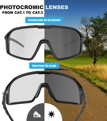 Vista 4 de Living out your qool time Gafas de sol polarizadas para ciclismo para mujeres y hombres, golf, correr, voleibol, MTB y deportes al aire libre