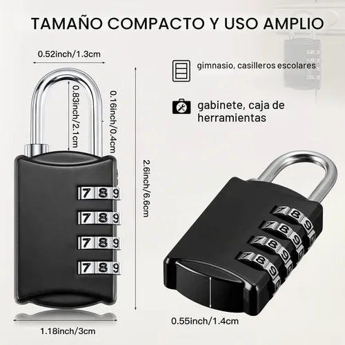 Vista 2 de Sadnyy Cerraduras de combinación de 4 dígitos, 40 unidades, cerraduras