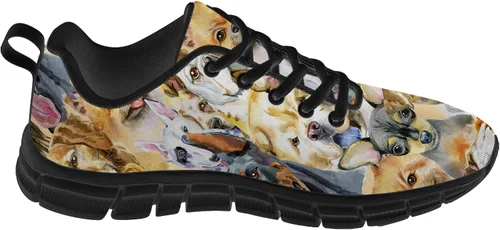 Vista 6 de Regalos para los amantes de los perros para mujeres y hombres, correr, caminar, tenis, tenis cómodos, zapatos deportivos, regalos para él y ella