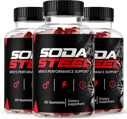 Vista 9 de Soda Steel Gomitas de fórmula premium, suplemento masculino, 1 paquete