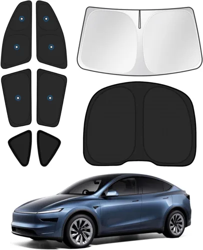 Vista 149 de Canvcle Parasol para parabrisas para Tesla modelo Y/3 2017-2025 2026 (compatible con modelos 2025 Y Juniper/2024 Modelo 3 Highland), parasol grueso
