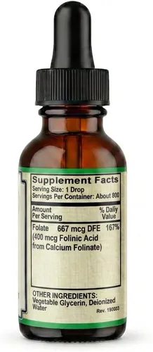 Vista 4 de Folato Iiquid [667 mcg de DFE, 400 mcg de ácido folínico] 800 porciones