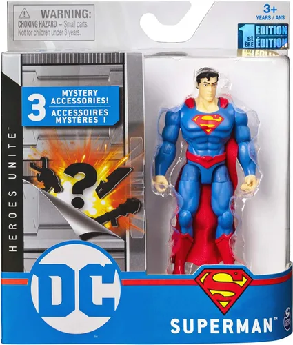 Vista 2 de DC Heroes Unite Figura de acción de 4 pulgadas Superman
